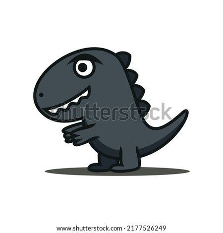 Tyrannosaurus rex cute vector cartoon illustration,chibi illustration