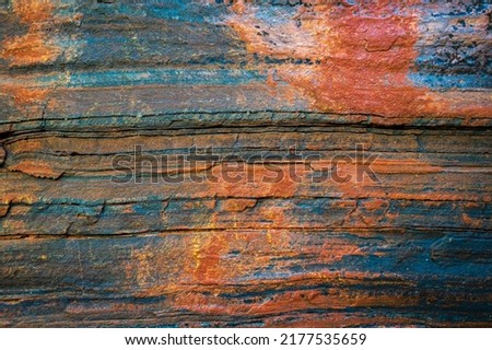 Layered rock textured background image Royalty-Free Stock Photo #2177535659