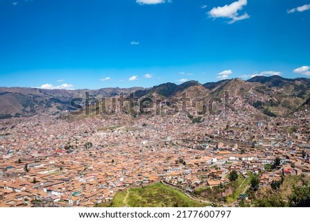 aerial and panoramic photography of cusco, peru