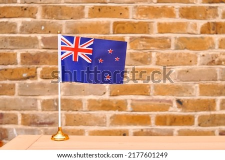 National flag of Australia close up stripes and stars.