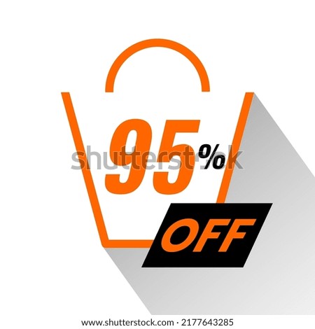 promotion discount 95 percentage balloon, orange bag