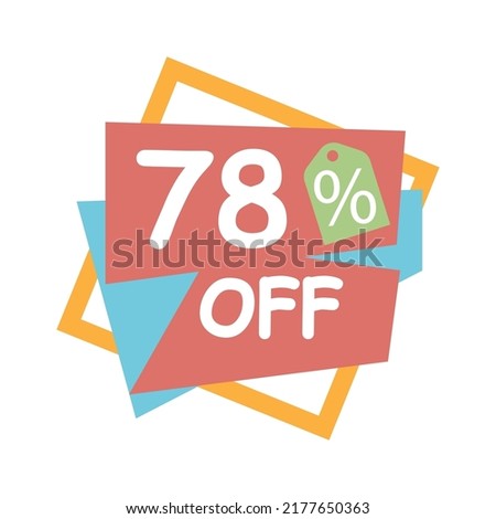 Special offer discount label with Flat sales Vector percent off price reduce badge promotion design vector illustration isolated on white background