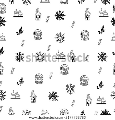 Cute, Christmas pattern in modern scandinavian style in vector. Absctract nordic geometric design for winter decoration interior, print posters, greating card, bussines banner, wrapping.