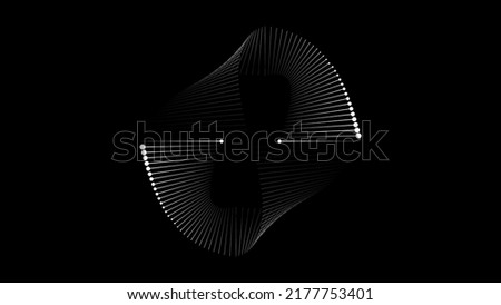 Spiral sound wave rhythm line dynamic abstract vector background Royalty-Free Stock Photo #2177753401