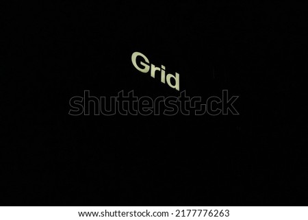 company sign night grid sign word art sign grid dark lighted sign GRID