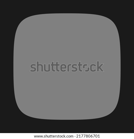 Squircle inside square border frame icon. A geometric shape that is a mathematical intermediate between a square and a circle. Royalty-Free Stock Photo #2177806701