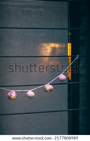 String of pink ornaments in Buenos Aires