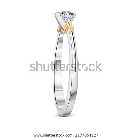 white gold ring isolated on white background rings with diamonds and gems  professional edited pictures for online advertising platform and online shop 
