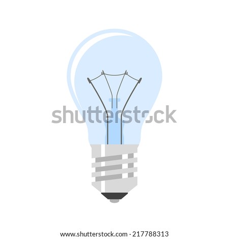 Flat light bulb icon. Vector illustration