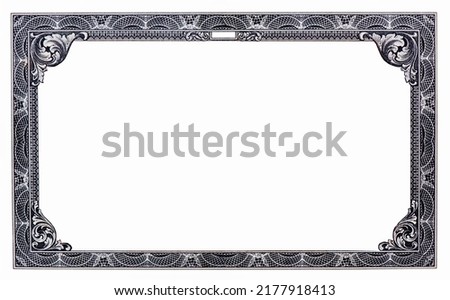Clear Morocco 50 Francs Banknote pattern, Fifty Francs border with empty middle area, Morocco 50 highly detailed Francs banknote. on a white background. Royalty-Free Stock Photo #2177918413