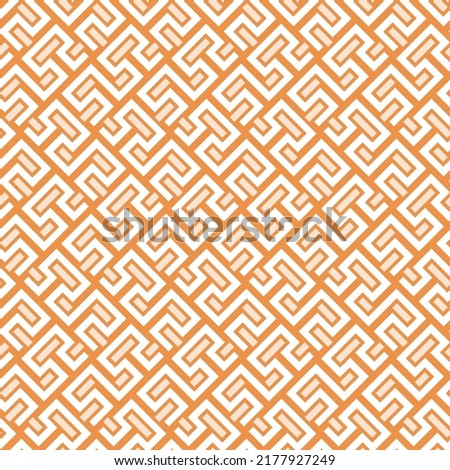 Seamless geometric background for your designs. Modern vector orange and white ornament. Geometric abstract pattern