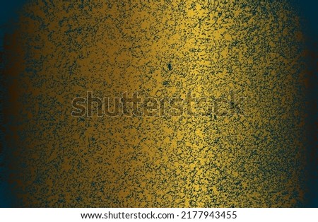 Luxury golden metal gradient background with distressed cracked concrete texture. Vector illustration