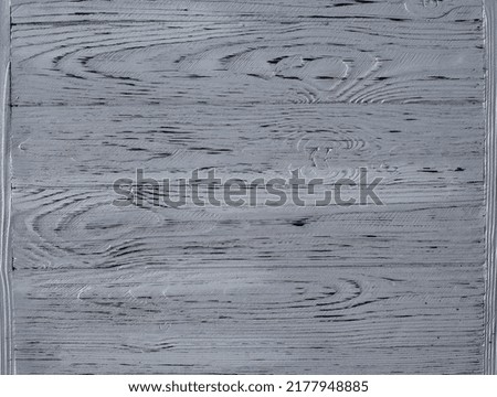 Wooden lacquered texture rustic surface in grey color, horizontal vintage background for images, space for design or decorations.