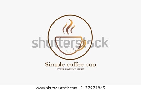 Simple coffee cup coffee shop logo template vector illustration sweet coffee logo 