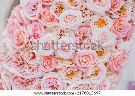 Bouquet of colorful roses as background, closeup.