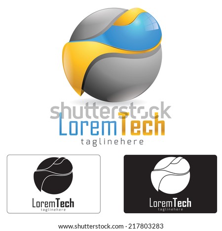 Technology dynamic logo company concept,symbol illustration icon.