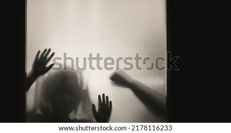 Child violence and abused concept. Stop domestic violence. Royalty-Free Stock Photo #2178116233