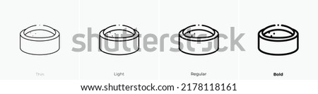 gunkan icon. Thin, Light Regular And Bold style design isolated on white background