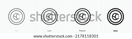 california roll icon. Thin, Light Regular And Bold style design isolated on white background