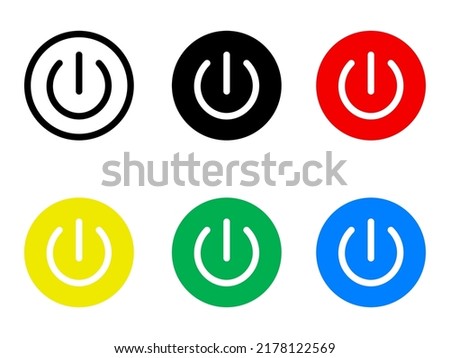 Power button. ON and OFF set icons. Energy symbol 
 stock vector 