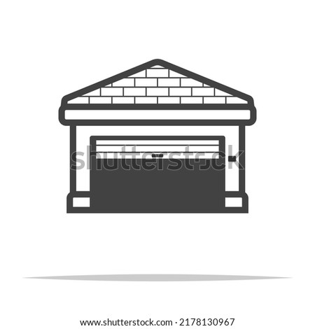 Garage icon transparent vector isolated