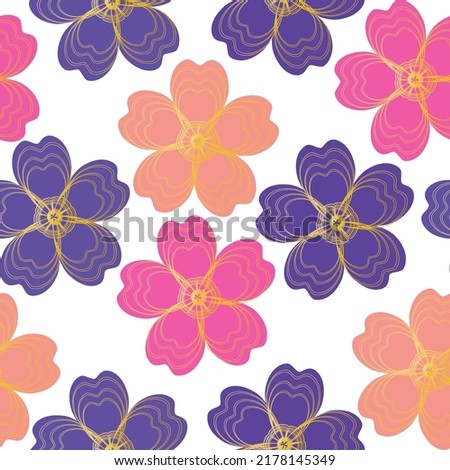 Floral seamless pattern. Flower background. Vintage flowers seamless background in provence style.