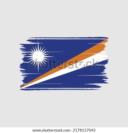 Marshall Islands Flag Brush. National Flag