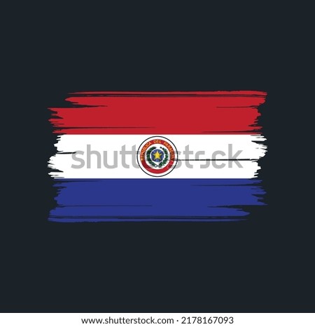 Paraguay Flag Brush. National Flag