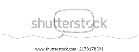 Speech bubble continuous one line drawing. Chat linear symbol. Dialogue sign. Vector illustration isolated on white.