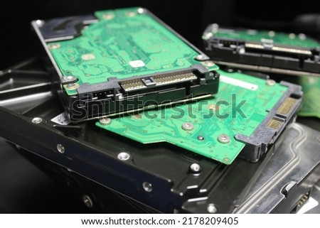 a hard drives circuit board and sata socket