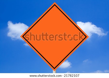 Orange Traffic Sign