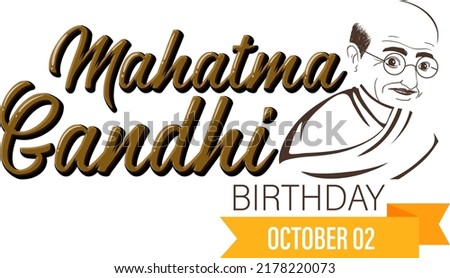 Mahatma Gandhi Day October 2 Banner Design illustration