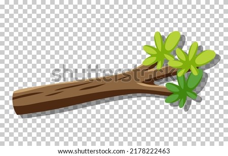 Isolated branch of tree illustration