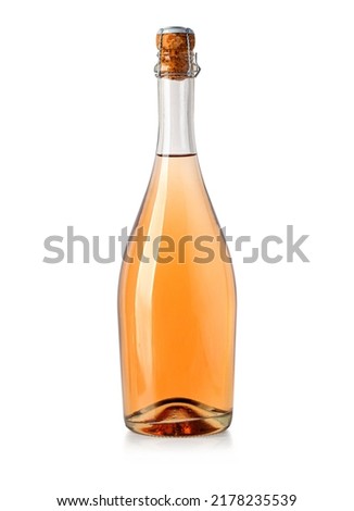 Sparkling  wine bottles, champagne bottle isolated on white background  Royalty-Free Stock Photo #2178235539