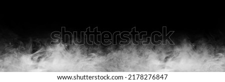 Abstract smoke texture frame over black background. Fog in the darkness. Natural pattern. Royalty-Free Stock Photo #2178276847