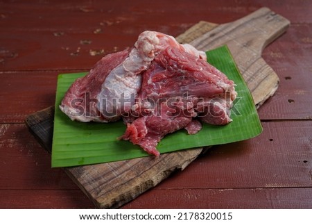 Close up photo of raw beef. Meat ready to be processed into food.