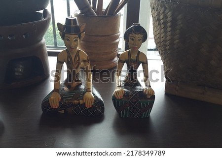 Loro Blonyo, is pair of statue, female and male in Javanese traditional clothes, symbol of hope, prosperity, representative of family life between husband and wife as beautiful relationship .