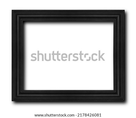 black photo frame isolated on white background