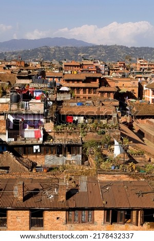 Urban density in the city of Bhaktapur, Nepal. Bhaktapur, known locally as Khwopa, is a city in the east corner of the Kathmandu Valley in Nepal