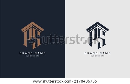 initials XL logo with pillar element. Best for law firm company, legal, lawyer vector monogram design.