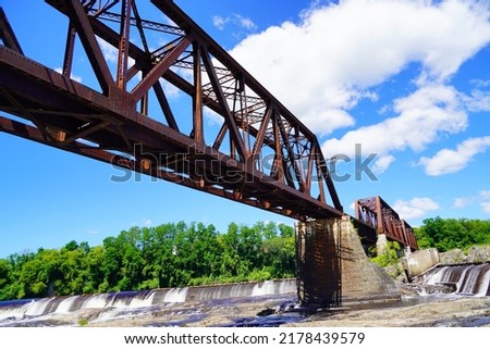 A bridge over Kennebec river in Maine State