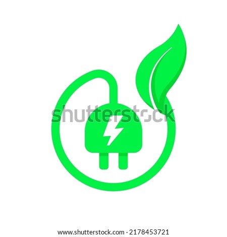 green energy concept illustration flat design icon. vector eps10