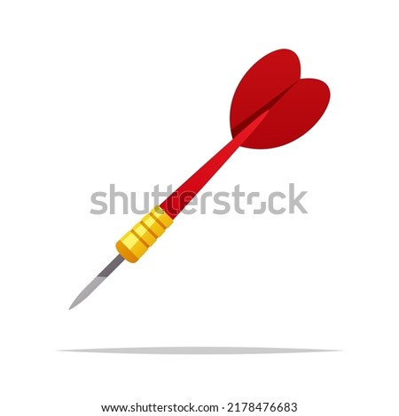 Red dart vector isolated illustration