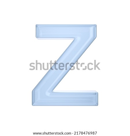 Character Z on white background. Isolated 3D illustration