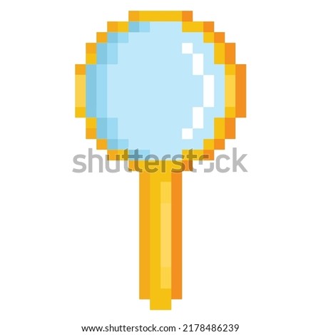 Editable Vector Illustration of Golden Magnifier. Good for sticker, icon, clip art, ppt, game, education, etc