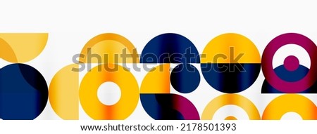 Clean minimal circle background. Colorful template for wallpaper, banner, background or landing