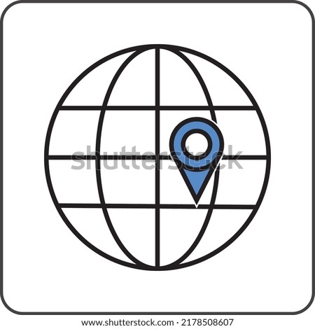 location icon for website, stationer, and social media