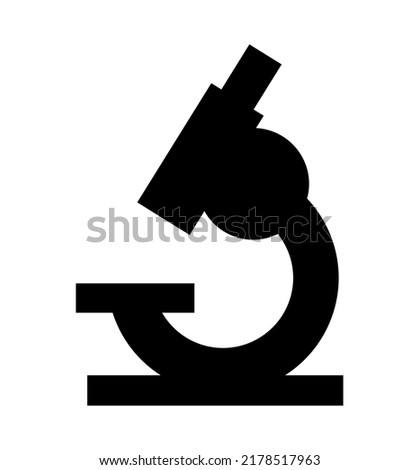 vector illustration of a microscope icon on a white background