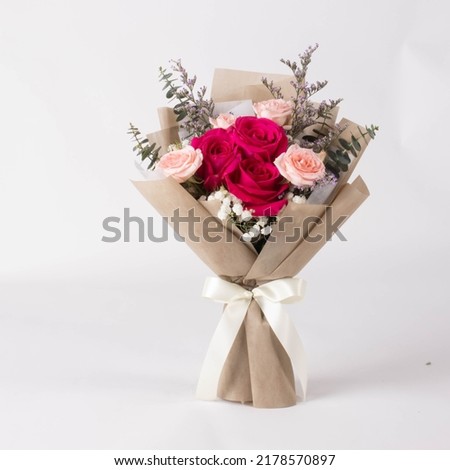 Bouquet of Roses taken in a beautiful light studio Royalty-Free Stock Photo #2178570897