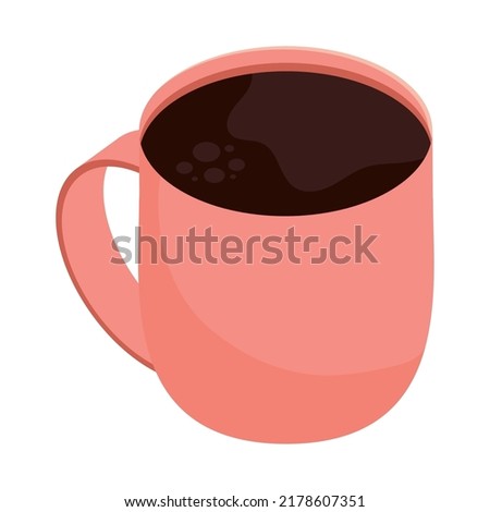 pink coffee cup over white